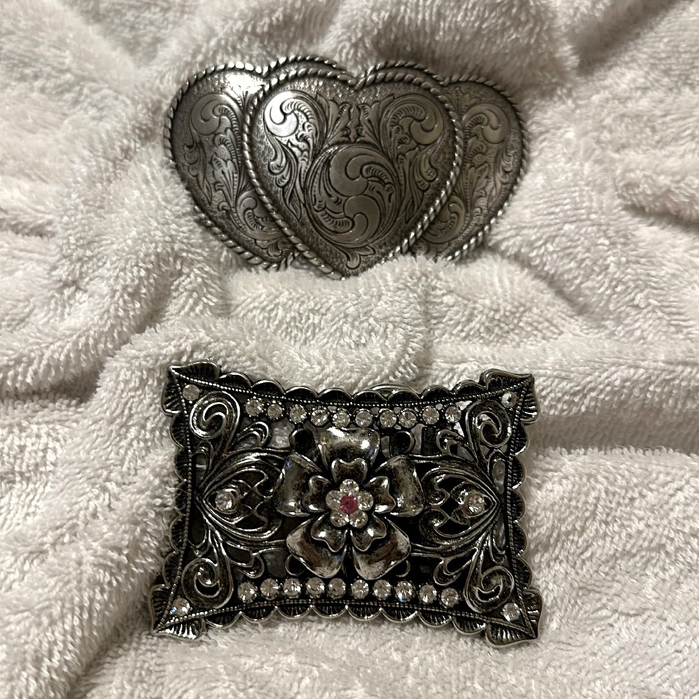 Never worn belt buckles